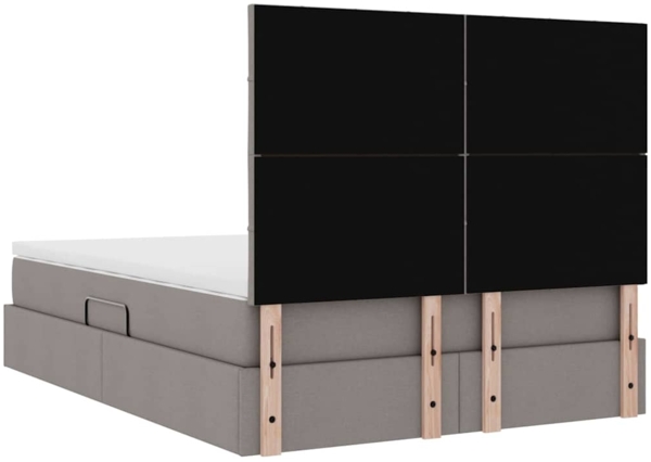vidaXL Aufbewahrungsbett mit Matratze Taupe 140x200 cm Kunstleder 3371787 Bild 10