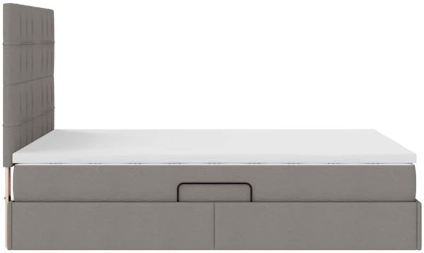vidaXL Aufbewahrungsbett mit Matratze Taupe 140x200 cm Kunstleder 3371787 Bild 9