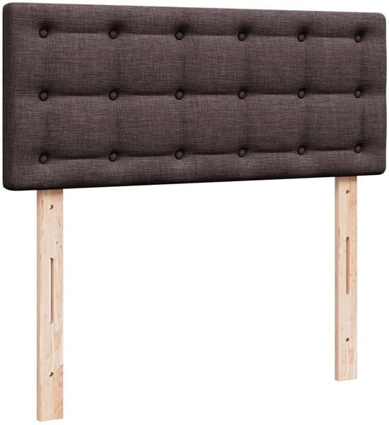 vidaXL Boxspringbett mit Matratze Dunkelbraun 120x200 cm Stoff 3288172 Bild 7