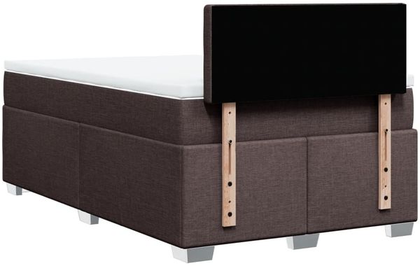 vidaXL Boxspringbett mit Matratze Dunkelbraun 120x200 cm Stoff 3288172 Bild 12