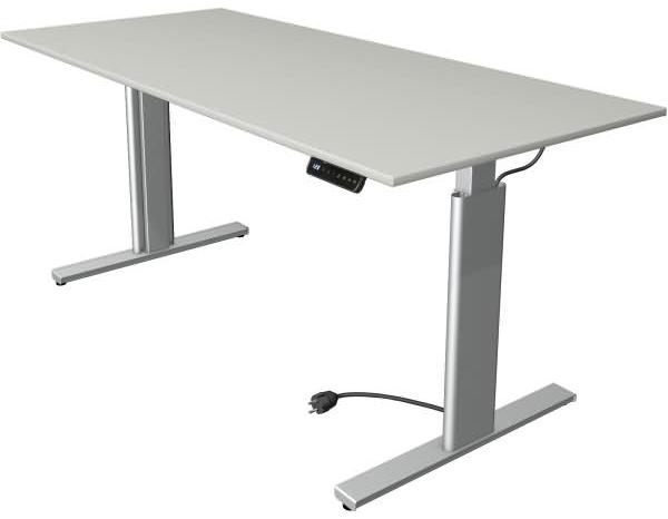 Kerkmann Schreibtisch Sitz-Stehtisch MOVE 3 silber 180x80x74-120cm elektr. höhenverstellbar lichtgrau