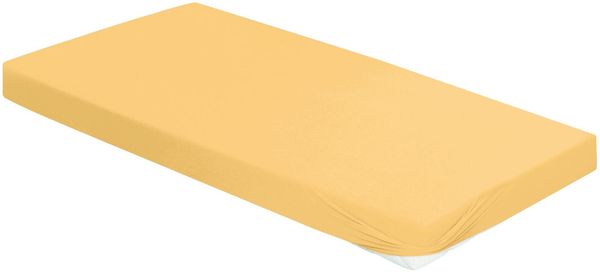 BIERBAUM Spannbettlaken Jersey, Jersey, Gummizug: rundum, (1 Stück), 95 % Baumwolle und 5 % Elasthan für optimale Weichheit und Dehnbarkeit