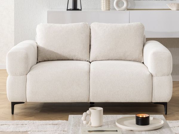 S-Style Möbel 2-Sitzer Sofa Cardea in Bubble-Optik aus weichem Strukturstoff, mit Wellenfederung und hohem Sitzkomfort