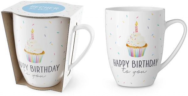 Kaffeetasse Tee Kaffee Tasse Becher 0,25l Geschenk la vida Torte 9502241