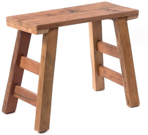 DESIGN DELIGHTS Sitzbank SITZBANK "BELLAGIO", Vintageholz Mix, 60 x 50 x 35 cm Massivholz Hocker