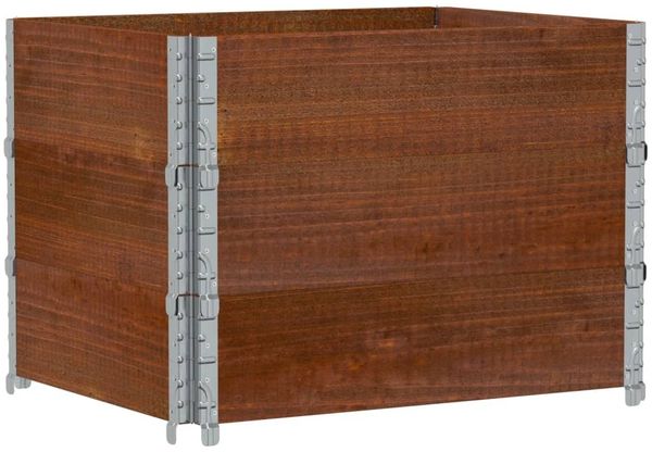 vidaXL Pflanzkasten Braun 80x60 cm Massivholz Kiefer 3295422 Bild 2