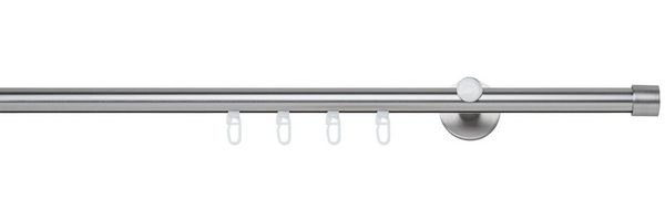 ondeco Gardinenstange Profil Wandabstand 6,5cm Cap, Ø 20 mm, 1-läufig, Wunschmaßlänge, Bohren, verschraubt