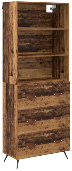 vidaXL Highboard Altholz 69,5 x 34 x 180 cm Holzwerkstoff 3415672