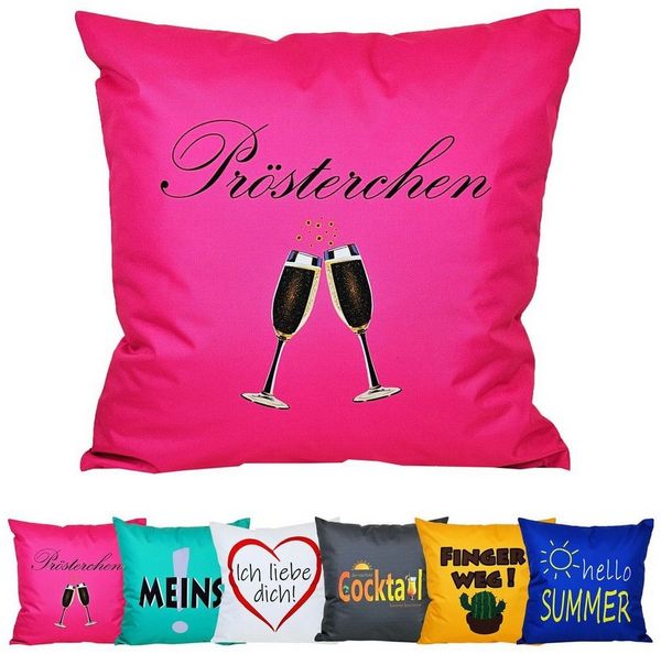 JACK Dekokissen 50x50 cm Motiv Outdoor Lounge Kissen inkl. XXL Füllung Sitzkissen, Outdoorkissen starke Füllung mit lustigen Motiven