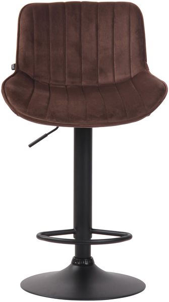 2er Set Barhocker Lentini, drehbar, Braun, Schwarz, Samt Bild 3