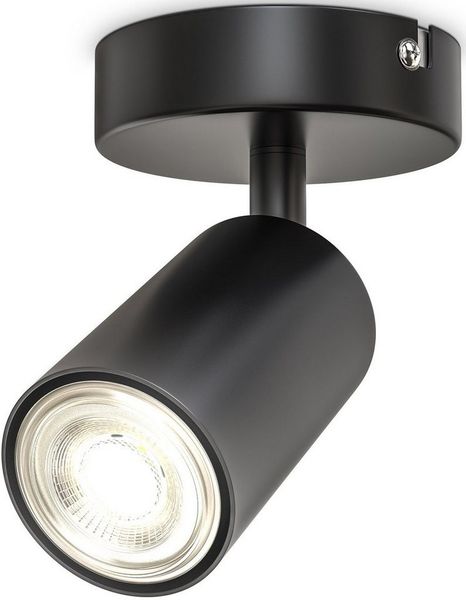 B.K.Licht LED Deckenspot LED Deckenleuchte 9x9cm Spot drehbar schwenkbar schwarz-matt - BKL1445, ohne Leuchtmittel, 1-flammig Lampe Wand Decke 230V Fassung GU10 Retro-Design Wohnzimmer