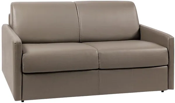 Vente-unique - CALIFE Sofa Kunstleder Schokoladenbraun - B 223 cm94 cm x H 85 cm x L 150 cm