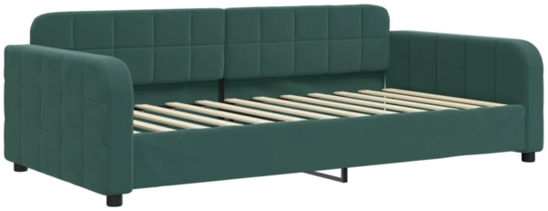 vidaXL Tagesbett mit Matratze Dunkelgrün 90x200 cm Samt 3196907 Bild 2
