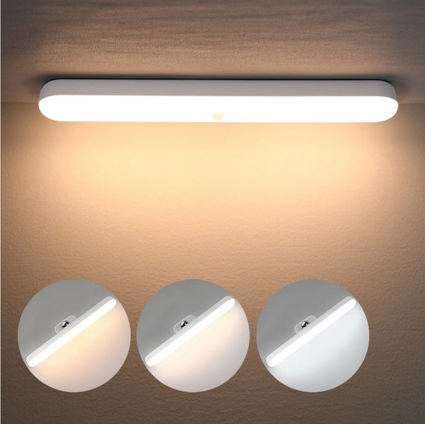 ZMH LED Wandleuchte Innen Dimmbar Unterbauleuchte 24CM Nachtlicht Akku Kabellos Flur, Vielseitig Einsetzbar, LED fest integriert, 3000-6500K, Mit Bewegungsmelder Unterschrank Beleuchtung für Spiegel