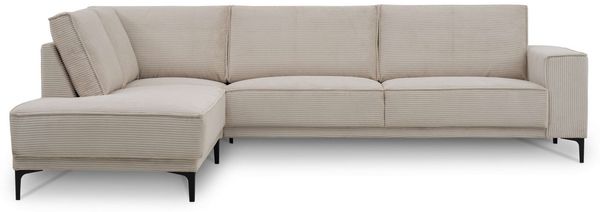 OTTO home Ecksofa OLAND L-Form, B: 289 cm, Skandi-Design, Struktur, Flachgewebe, Luxus-Microfaser, Boucle