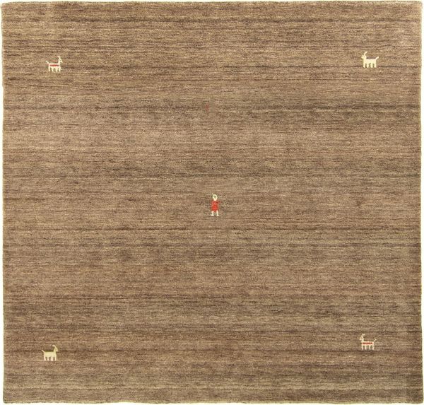 Gabbeh Teppich - Indus »Sahara« 200 x 200 cm - braun - quadratisch
