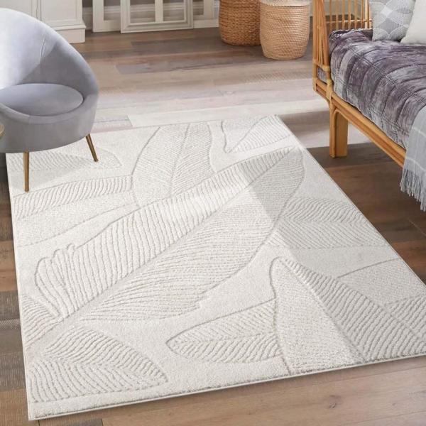 Carpet City Teppich LOUNGE 0629, rechteckig, Höhe: 15 mm, Kurzflor-Teppich Modern, Hoch-Tief-Struktur, Wohnzimmer, Schlafzimmer