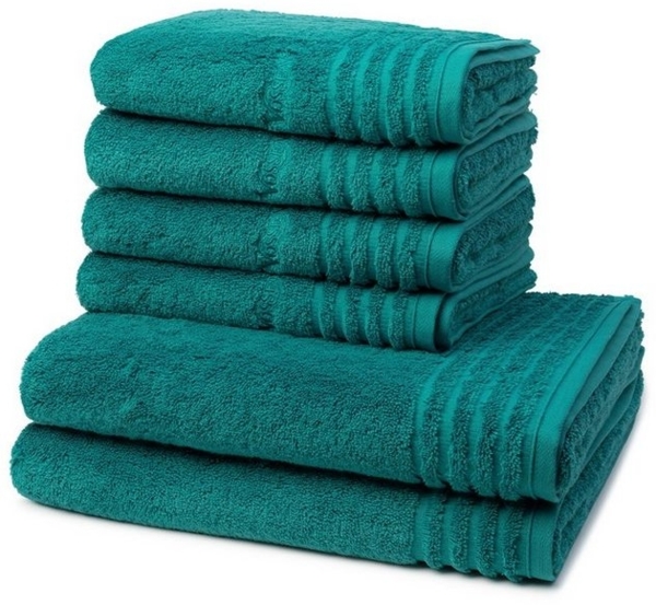 Vossen Vienna Style Supersoft 6 tlg. Frottier-Set - 4 X Handtuch (50 X 100cm), 2 X Duschtuch (67 X 140cm) - 620 g/m2 - Lagoon