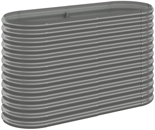 vidaXL Hochbeet Verzinkter Stahl 114x40x68 cm Grau 318889