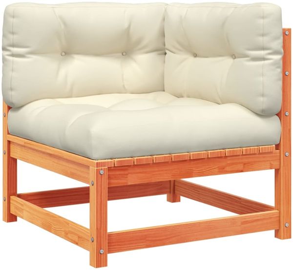 vidaXL 8-tlg. Garten-Sofagarnitur mit Kissen Wachsbraun Kiefernholz 3299557 Bild 4