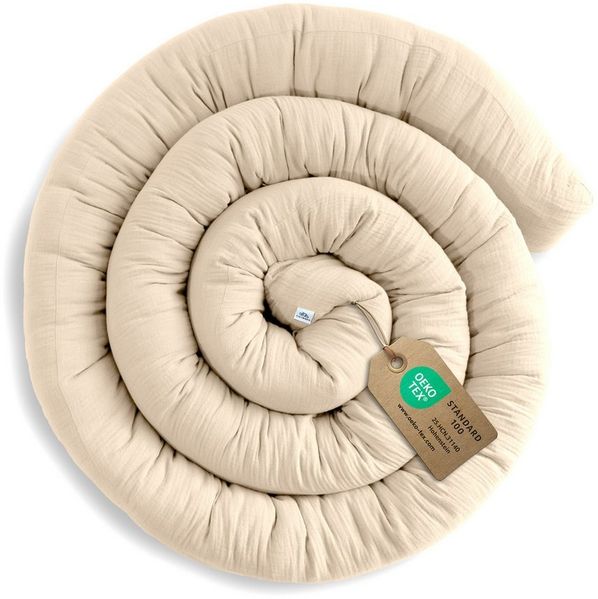 lilimaus Nestchenschlange Bettschlange Babybett aus Musselin Baumwolle - 12 Farben, (1-tlg), Bettschlange Babybett aus Musselin Baumwolle, kuschelig