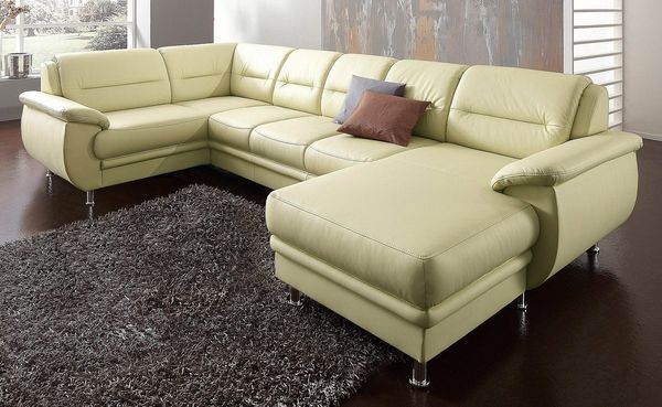 sit&more Wohnlandschaft Mailand U-Form, B: 312 cm, optional Bettfunktion