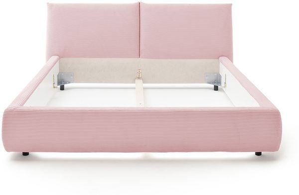 KAWOLA Bett HENRY Polsterbett Cord rosa 200x200cm Bild 6