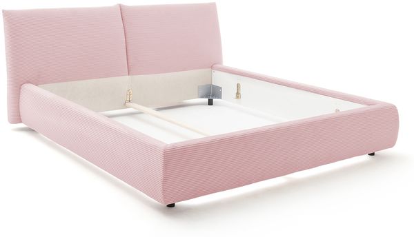 KAWOLA Bett HENRY Polsterbett Cord rosa 200x200cm Bild 7