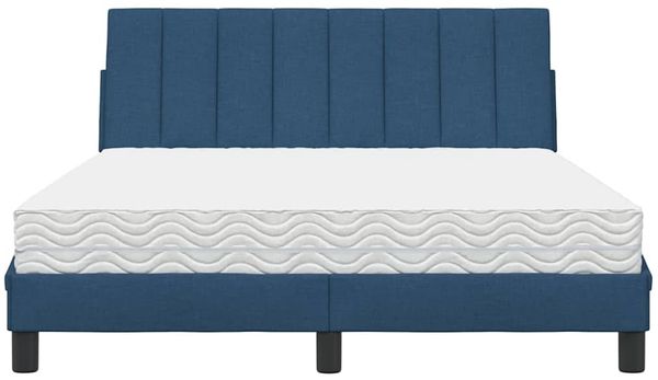 vidaXL Bett mit Matratze "Hanko" Blau 140x190 cm Stoff 3310530 Bild 5