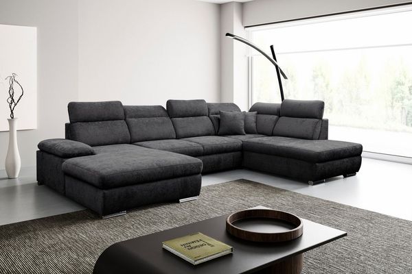WERK2 Wohnlandschaft Cordoba inkl. Bett, Bettkasten & Kopfteilfunktion, Breite 359 cm
