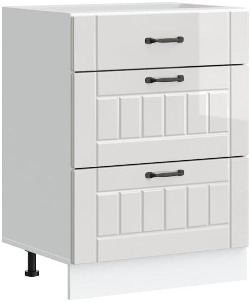 vidaXL Küchenunterschrank „Lucca“ Hochglanz-Weiß Holzwerkstoff 854271