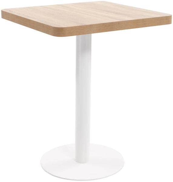 vidaXL Bistrotisch Hellbraun 60x60 cm MDF 286429