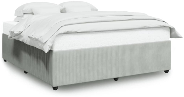 vidaXL Bettgestell ohne Matratze Hellgrau 200x200 cm Samt 3285030