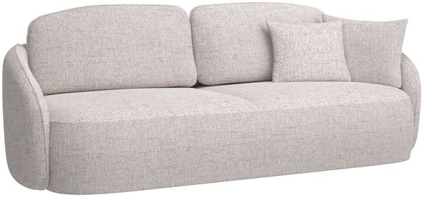 Selsey 'Savoy' 3-Sitzer Sofa mit Schlaffunktion und Bettkasten, hellbeige, ca. 96 x 254 x 105 cm