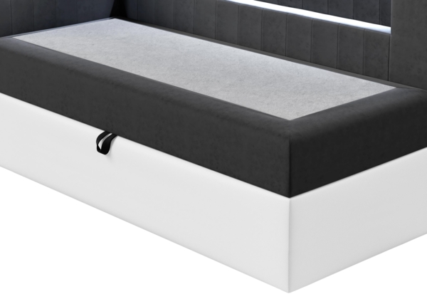 Boxspringbett 'Gladino Junior 3' blau 90x200 cm Rechts Bild 4