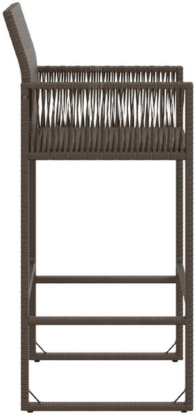 vidaXL Garten-Barhocker 2 Stk. Braun Poly Rattan 368703 Bild 6