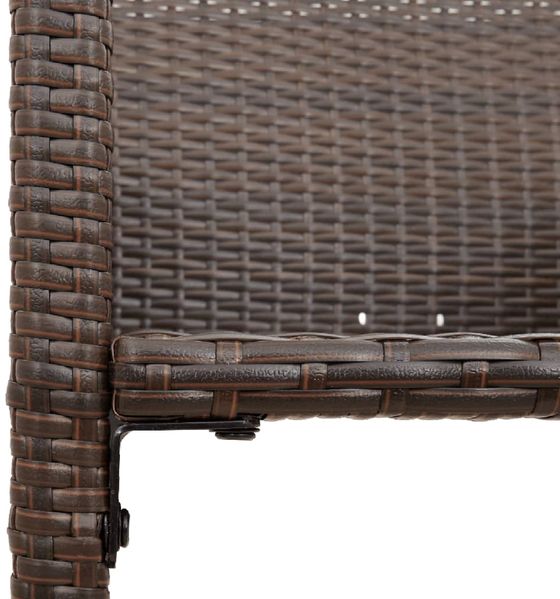 vidaXL Garten-Barhocker 2 Stk. Braun Poly Rattan 368703 Bild 8