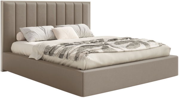 Selsey 'Togents' Polsterbett 180x200 mit Veloursbezug, Braun