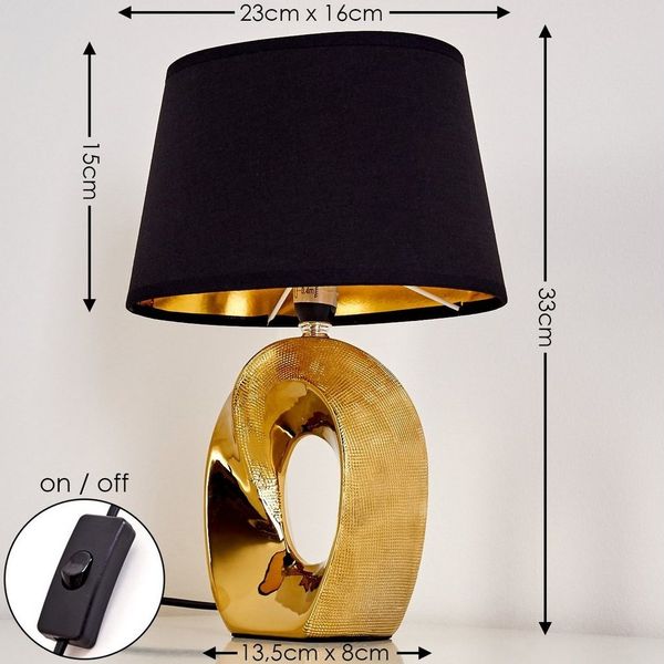 hofstein Tischleuchte Nacht Schreib Tisch Lese Lampen Schlaf Wohn Zimmer Raum Leuchten