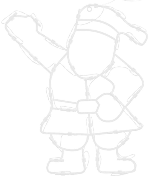 vidaXL Weihnachtsbeleuchtung Weihnachtsmann-Silhouette 2 Stk. 35 LEDs 4019598 Bild 3