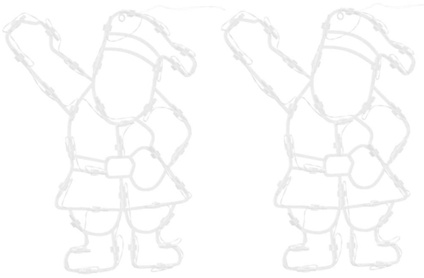 vidaXL Weihnachtsbeleuchtung Weihnachtsmann-Silhouette 2 Stk. 35 LEDs 4019598 Bild 1