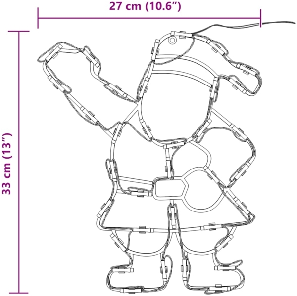 vidaXL Weihnachtsbeleuchtung Weihnachtsmann-Silhouette 2 Stk. 35 LEDs 4019598 Bild 8