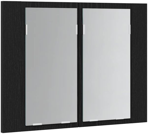 vidaXL Badezimmerspiegelschrank Schwarz Eichen-Optik 60 x 12 x 45 cm 862550 Bild 7