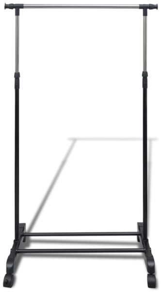 vidaXL Verstellbarer Kleiderständer 4 Rollen 1 Kleiderstange 50259