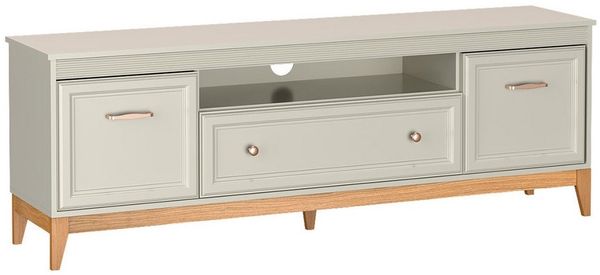 Lomadox Lowboard WILNA-161, Kaschmir, 180 cm breit, Massivholz Füße, Softclose