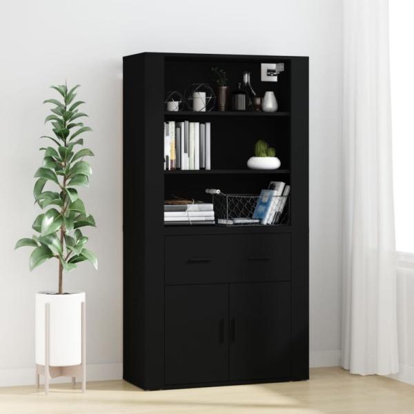 vidaXL Highboard Schwarz Holzwerkstoff 3185376