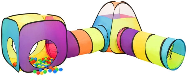 vidaXL Spielzelt mit 250 Bällen, Stoff mehrfarbig, 190 x 264 x 90 cm