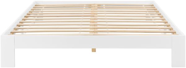 Holzbett Raisio 160x200 cm mit Kaltschaummatratze Weiß en. casa Bild 3