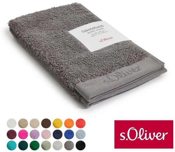 s.Oliver Handtuch, Walkfrottier (1-St), besonders weich und saugfähig, Grau, 30x50 cm