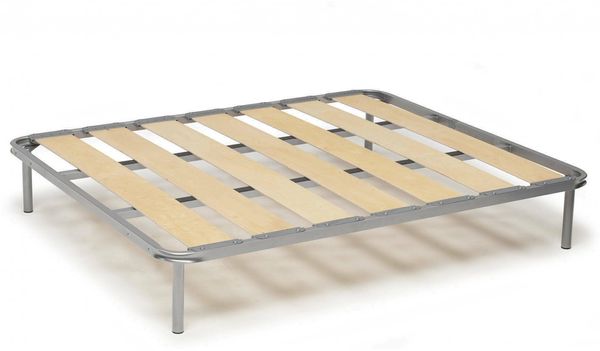 Talamo Italia - Doppelbettgestell Mariagiulia, orthopädisches Untergestell mit breiten Lattenrosten, 100 % Made in Italy, 120 x 190 x 31 cm